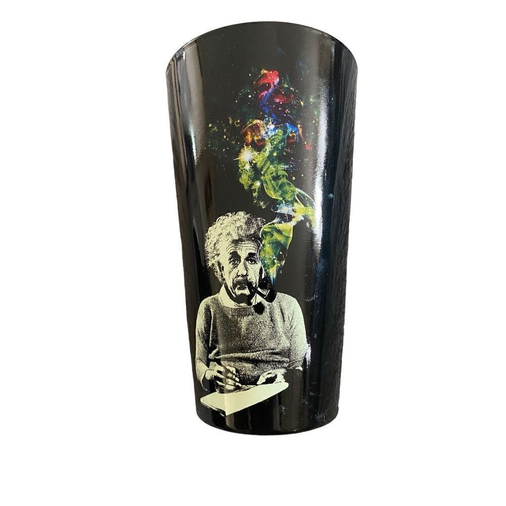 Einstein Smoke Pint Glass Cup Collectible Kitchenware